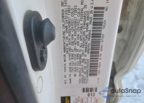 2006 Toyota Tacoma Double Cab z USA, uszkodzony, nr VIN 5TELU42N96Z320329